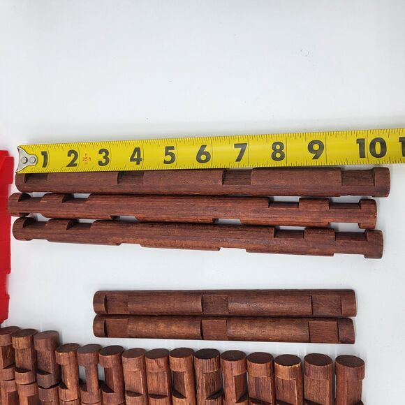 Lot of Vintage Lincoln Logs Parts Replacement Log Pieces Roof Trusses - Picture 8 of 15
